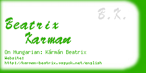beatrix karman business card